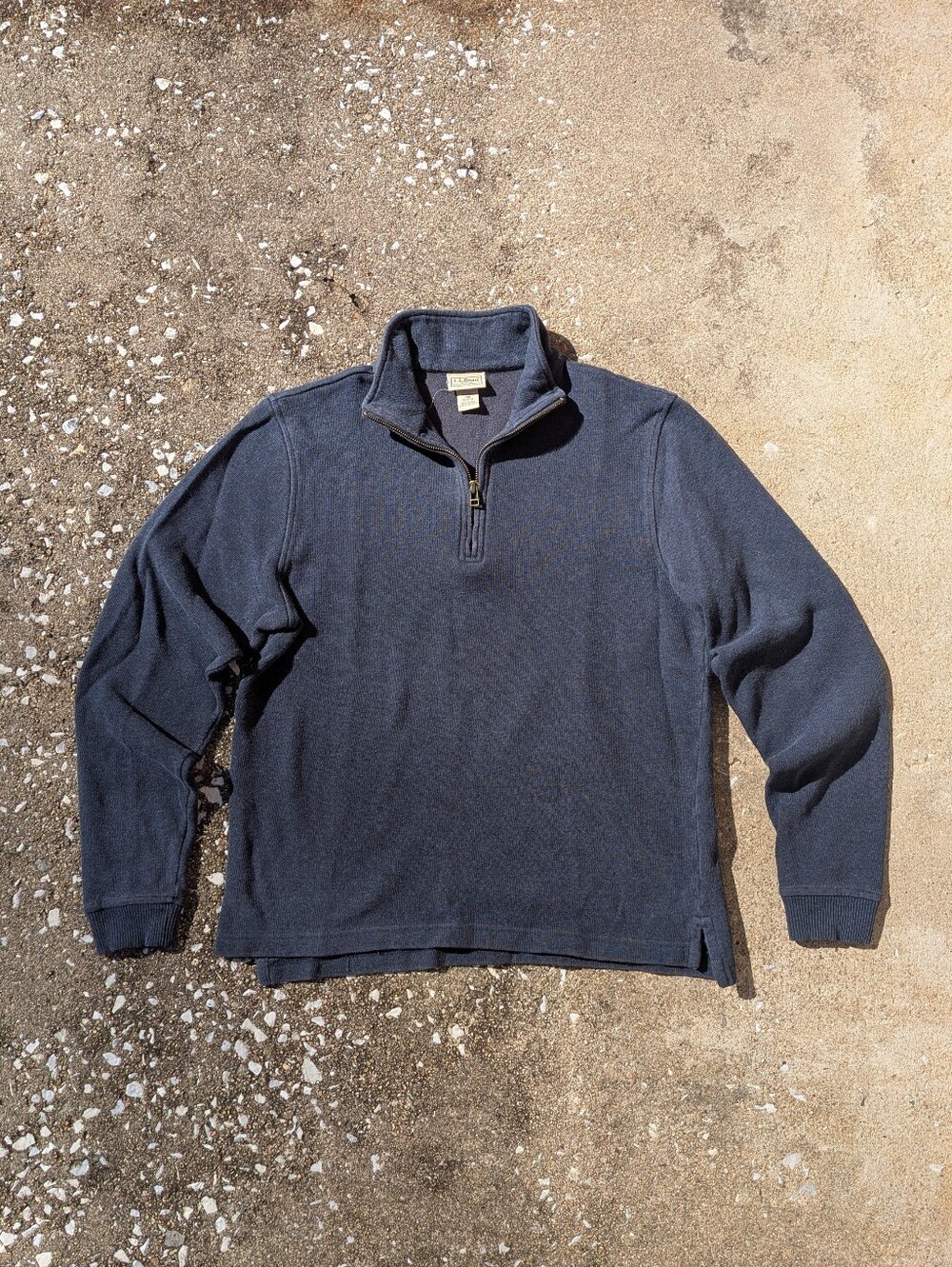 L.L. Bean Men's Navy Quarter-Zip Sweater